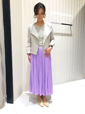 「OFUON le MK（オフオンルエムケー）のアイテム」を使った、Yamaさん（レディース・159cm）の春コーディネート