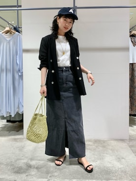 「THE SHINZONE（ザ　シンゾーン）のアイテム（帽子）」を使った、TOKUMURA_161cmさん（レディース・161cm）の春コーディネート