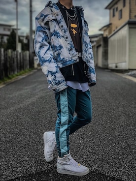「mnml（ミニマル）のアイテム（ジャケット/アウター）」を使った、なかじまけんたさん（メンズ・176cm）の秋コーディネート