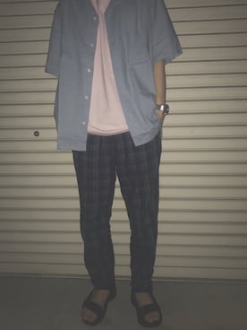 「Guess（ゲス）のアイテム（腕時計）」を使った、Rayさん（メンズ・175cm）の春コーディネート
