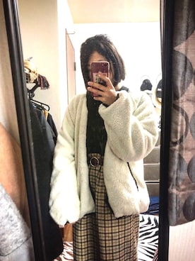 「SpRay（スプレイ）のアイテム（ブルゾン）」を使った、＊ayari＊さん（レディース・150cm）の冬コーディネート