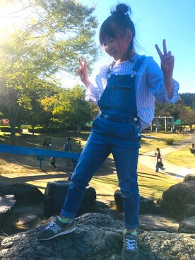 「ZARA（ザラ）のアイテム（サロペット/オーバーオール）」を使った、iroさん（キッズ・110cm）の春コーディネート