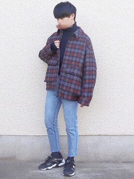 「韓国好きな人と繋がりたい」｜「アイテム（ブルゾン）」を使った、ゆーすけさん（メンズ・165cm）の冬コーディネート