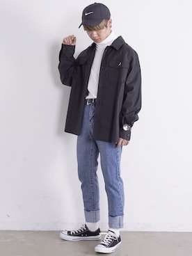 「韓国コーデ」｜「アイテム（アナログ腕時計）」を使った、ゆーすけさん（メンズ・165cm）の冬コーディネート