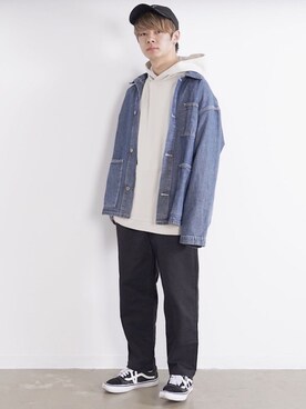 「アーバンリサーチ」｜「アイテム（カバーオール）」を使った、ゆーすけさん（メンズ・165cm）の冬コーディネート