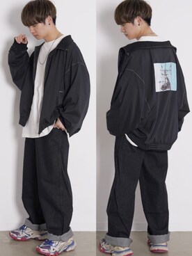 「BALENCIAGA」｜「アイテム（その他アウター）」を使った、ゆーすけさん（メンズ・165cm）の春コーディネート