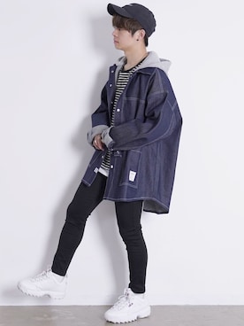 「韓国コーデ」｜「アイテム（カバーオール）」を使った、ゆーすけさん（メンズ・165cm）の春コーディネート