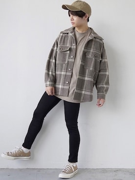 「FEKETE（フェケテ）のアイテム（帽子）」を使った、ゆーすけさん（メンズ・165cm）の秋コーディネート