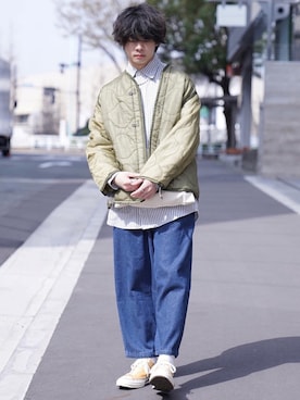 「春めきシューズ」｜「アイテム（その他アウター）」を使った、ゆーすけさん（メンズ・165cm）の春コーディネート