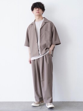 「セットアップコーデ」｜「アイテム（その他）」を使った、ゆーすけさん（メンズ・165cm）の春コーディネート