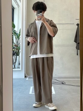 「セットアップコーデ」｜「アイテム（その他）」を使った、ゆーすけさん（メンズ・165cm）の春コーディネート