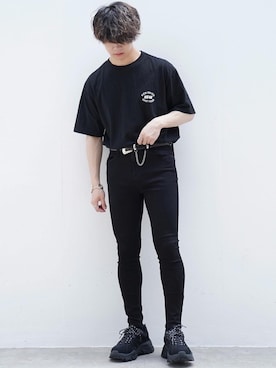 「NASTY KICK（ナスティーキック）のアイテム」を使った、ゆーすけさん（メンズ・165cm）の春コーディネート