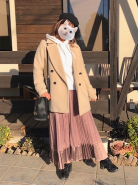 Maya Shionoさん(レディース・158cm)の冬コーディネート