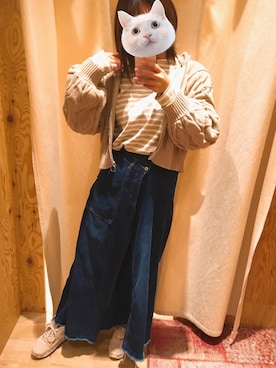 Maya Shionoさん（レディース・158cm）の冬コーディネート