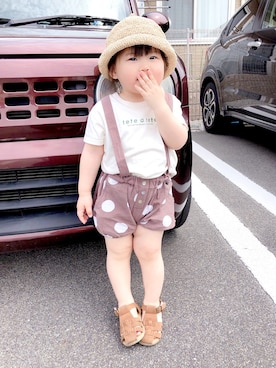 「セットアイテム」｜「アイテム（オールインワン・サロペット）」を使った、pippiさん（キッズ・90cm）の春コーディネート