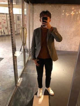 「A land（エーランド）のアイテム」を使った、Dicky Leeさん（メンズ・177cm）の春コーディネート