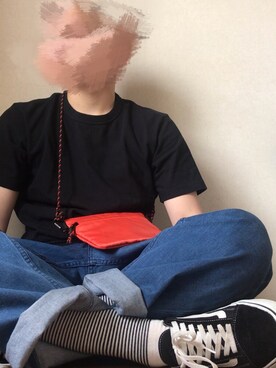 「JUNRED（ジュンレッド）のアイテム（ボディバッグ/ウエストポーチ）」を使った、ナマラズマさん（メンズ・174cm）の春コーディネート