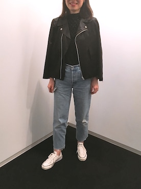 「MARC JACOBS（マークジェイコブス）のアイテム（ピアス（両耳用））」を使った、coco😎さん（レディース・162cm）の秋コーディネート