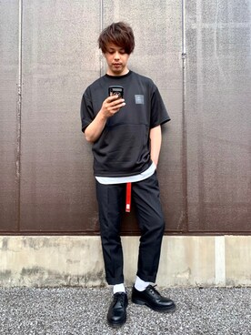 「Right-on（ライトオン）のアイテム（スラックス）」を使った、はりーさん（メンズ・176cm）の春コーディネート