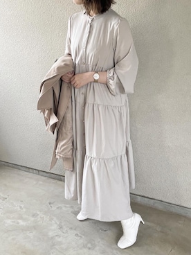 「chocomee（チョコミー）のアイテム（トレンチコート）」を使った、𝙴 𝚛 𝚒 𝚔 𝚊 さん（レディース・151cm）の春コーディネート