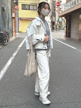 「chocomee（チョコミー）のアイテム（スウェット）」を使った、𝙴 𝚛 𝚒 𝚔 𝚊 さん（レディース・151cm）の春コーディネート