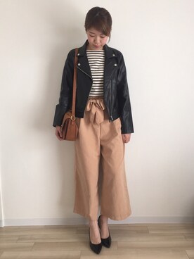 「ARROW（アロー）のアイテム（ジャケット/アウター）」を使った、yuiさん（レディース・160cm）の春コーディネート