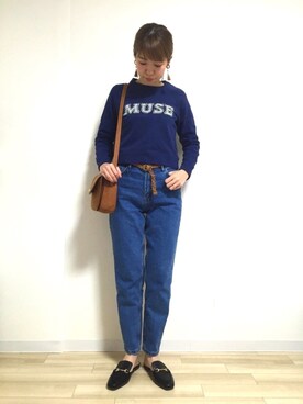 「Doシンプル部」｜「アイテム（スウェット）」を使った、yuiさん（レディース・160cm）の春コーディネート