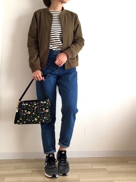 「Doシンプル部」｜「アイテム（ブルゾン）」を使った、yuiさん（レディース・160cm）の春コーディネート