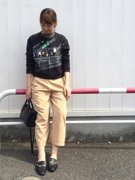 「Doシンプル部」｜「アイテム（スウェット）」を使った、yuiさん（レディース・160cm）の春コーディネート