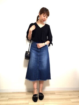 「Hanes」｜「アイテム（その他シューズ）」を使った、yuiさん（レディース・160cm）の夏コーディネート