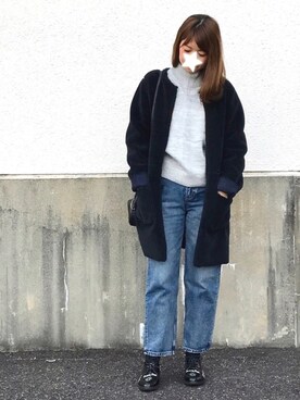 「Doシンプル部」｜「アイテム（その他アウター）」を使った、yuiさん（レディース・160cm）の冬コーディネート