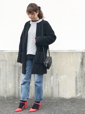 「オリエンタルトラフィック」｜「アイテム（その他アウター）」を使った、yuiさん（レディース・160cm）の冬コーディネート