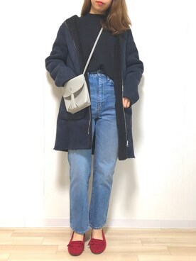 「Doシンプル部」｜「アイテム（その他アウター）」を使った、yuiさん（レディース・160cm）の冬コーディネート