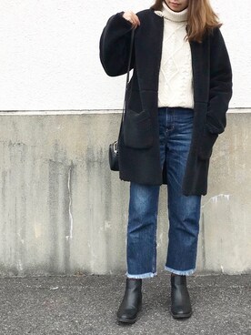 「Doシンプル部」｜「アイテム（ブーツ）」を使った、yuiさん（レディース・160cm）の冬コーディネート