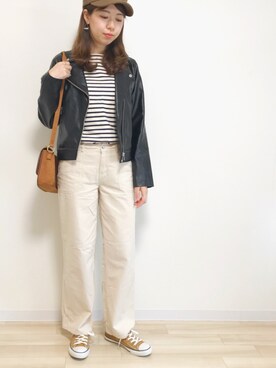 「ARROW（アロー）のアイテム（ジャケット/アウター）」を使った、yuiさん（レディース・160cm）の春コーディネート