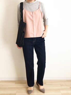 「ハイウエストストレートジーンズ」｜yuiさん（レディース・160cm）の春コーディネート