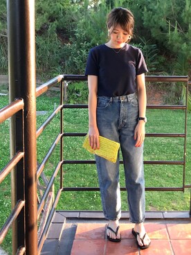 「Doシンプル部」｜「アイテム（ビーチサンダル）」を使った、yuiさん（レディース・160cm）の春コーディネート