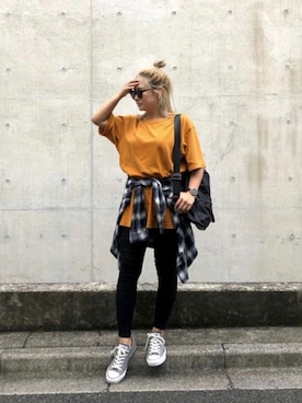 「ANAP（アナップ）のアイテム」を使った、SAKURAさん（レディース・156cm）の秋コーディネート