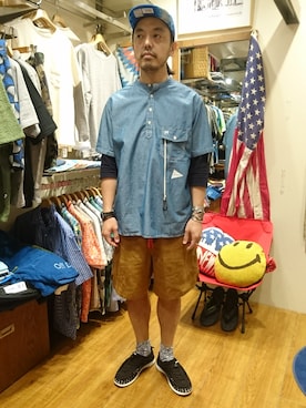 「POLeR（ポーラー）のアイテム」を使った、atsushiさん（メンズ・172cm）の春コーディネート