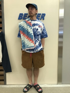 「SHAKA（シャカ）のアイテム」を使った、atsushiさん（メンズ・172cm）の春コーディネート