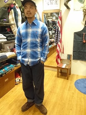 「CAL O LINE（キャルオーライン）のアイテム」を使った、atsushiさん（メンズ・172cm）の夏コーディネート