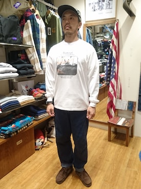 「CAL O LINE（キャルオーライン）のアイテム」を使った、atsushiさん（メンズ・172cm）の夏コーディネート