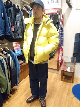 「CAL O LINE（キャルオーライン）のアイテム」を使った、atsushiさん（メンズ・172cm）の冬コーディネート