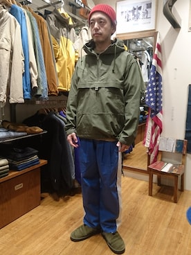 「MANASTASH（マナスタッシュ）のアイテム」を使った、atsushiさん（メンズ・172cm）の冬コーディネート