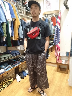 「BEAVER（ビーバー）のアイテム（バッグ）」を使った、atsushiさん（メンズ・172cm）の夏コーディネート