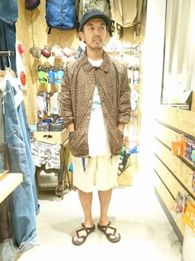 「SKOOKUM（スクーカム）のアイテム」を使った、atsushiさん（メンズ・172cm）の夏コーディネート