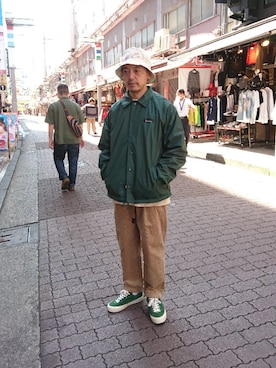 「MANASTASH（マナスタッシュ）のアイテム（ブルゾン）」を使った、atsushiさん（メンズ・172cm）の秋コーディネート