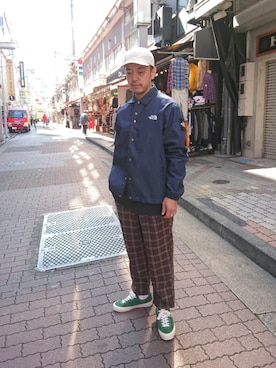 「THE NORTH FACE（ザノースフェイス）のアイテム（ブルゾン）」を使った、atsushiさん（メンズ・172cm）の秋コーディネート