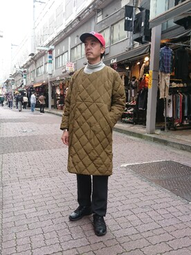 「Ralph Lauren」｜「アイテム（ダウンジャケット/コート）」を使った、atsushiさん（メンズ・172cm）の秋コーディネート