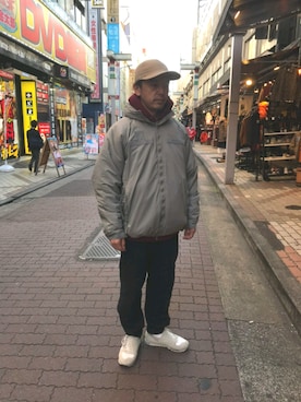 「BEAVER（ビーバー）のアイテム（ブルゾン）」を使った、atsushiさん（メンズ・172cm）の秋コーディネート